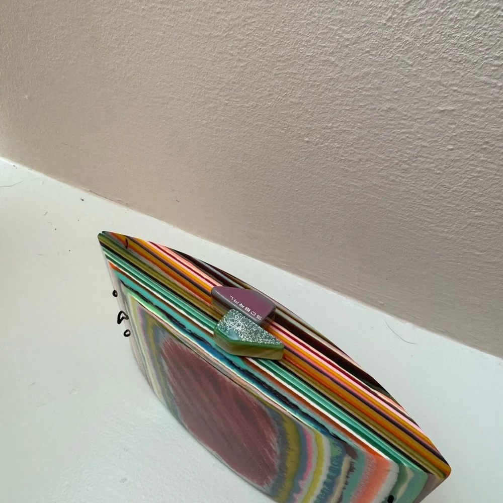Sobral Pop Art Unique Colorful Striped Clutch - Picture 3 of 6